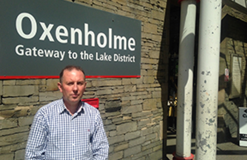 Councillor James Airey at Oxenholme Station