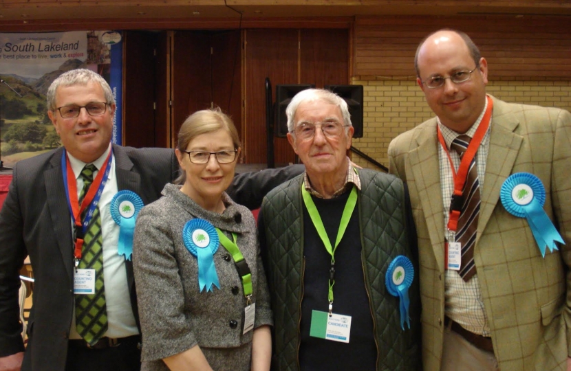 Cllr Kevin Lancaster, Dr Ann Myatt, Mel Mackie, Simon Arnold 7th May count night