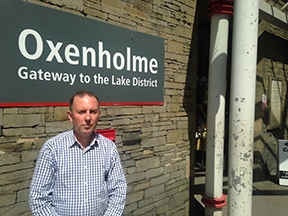 Councillor James Airey at Oxenholme Station