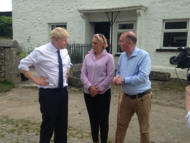 Boris Johnson, Caroline Airey and James Airey