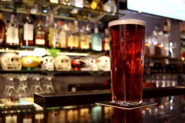 Pint of beer in a pub